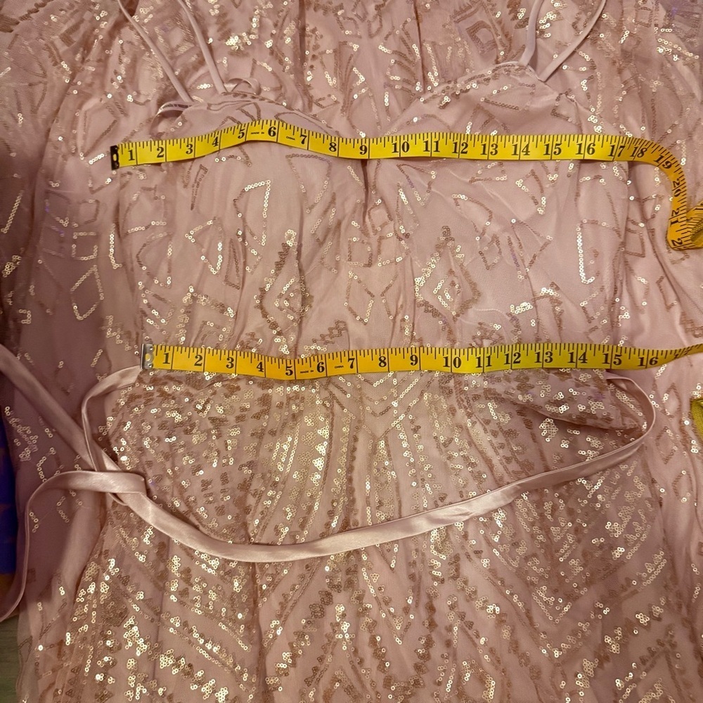 Angelina Faccenda by Madeline Gardner Formal Sequined Dress sz US Women 12 - Picture 7 of 7